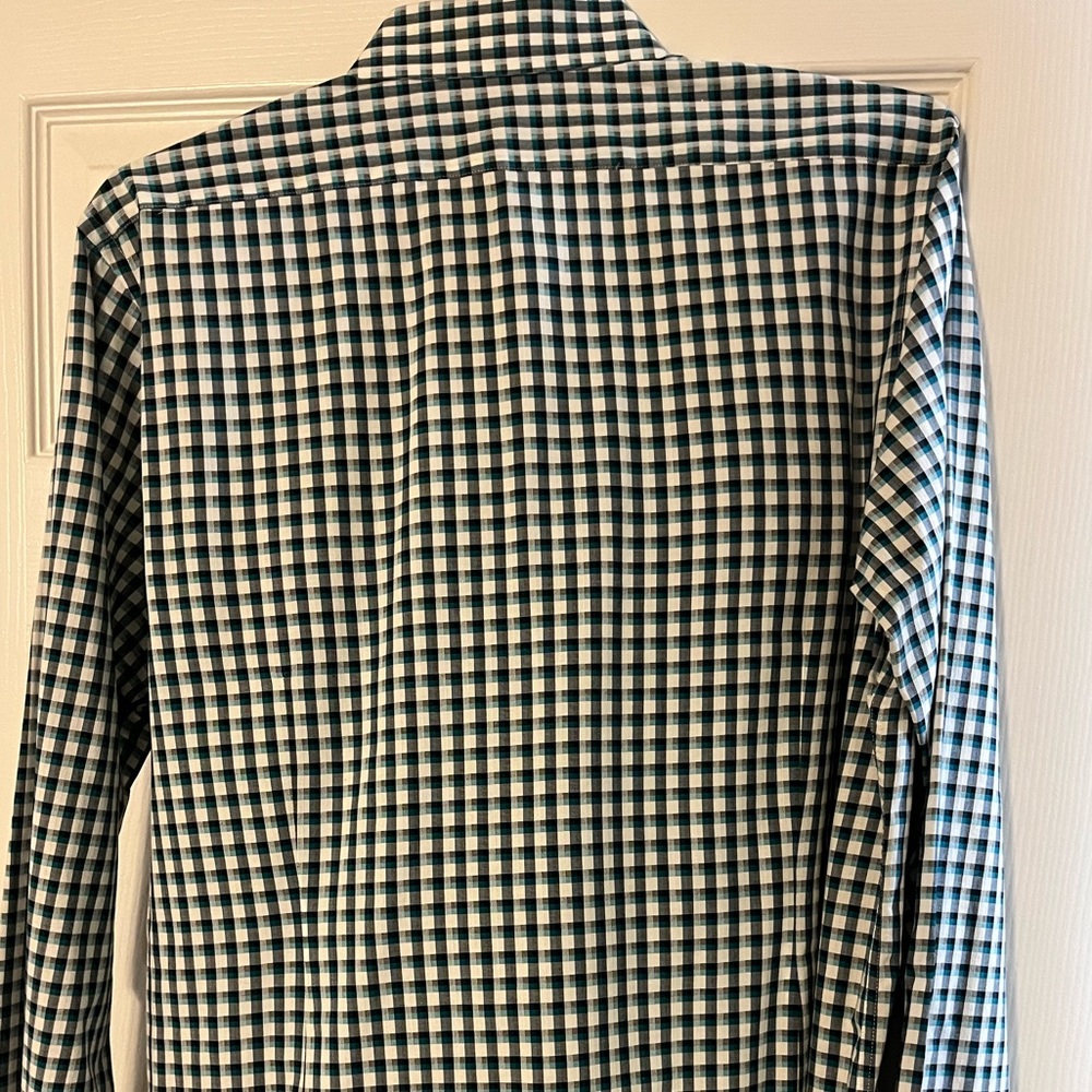 Express Black, White, and Teal button up